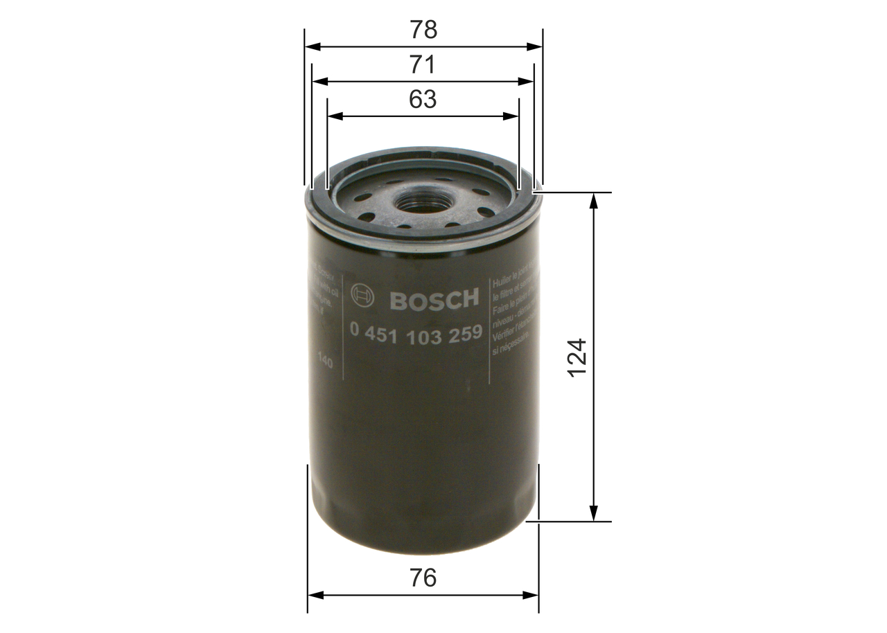 Φίλτρο Λαδιού Bosch 0451103259 (OP 532/1)