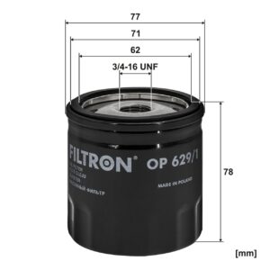 Φίλτρο Λαδιού Bosch F026407078 (OP629/1)