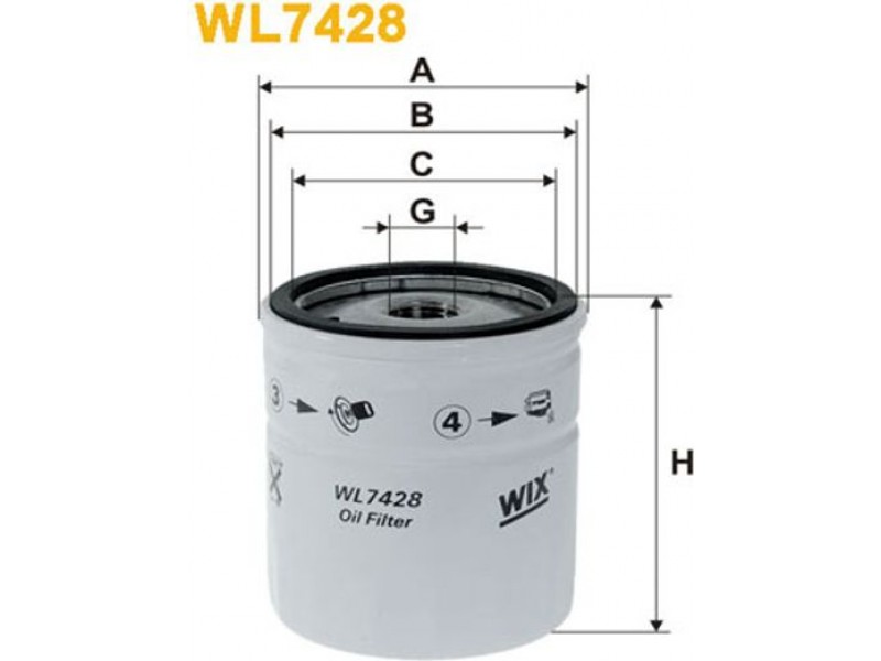 Φίλτρο Λαδιού Wix WL7428 (OP570/1)