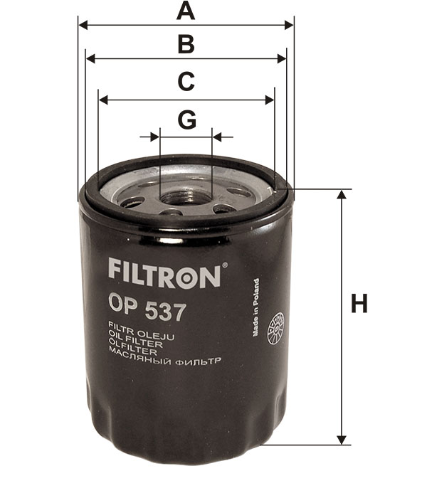 Φίλτρο Λαδιού Filtron OP537