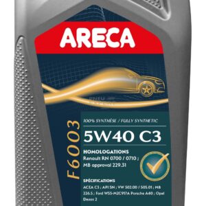 Areca F6003 5W40 C3 1L 100% SYNTHETIC