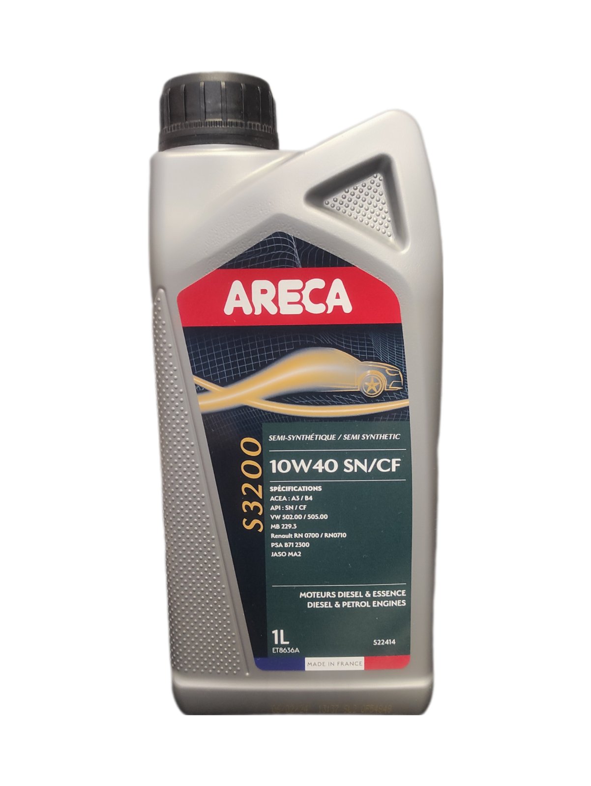 Areca S3200 10W40 1L SEMI-SYNTHETIC
