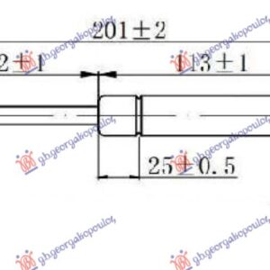 ΑΜΟΡΤΙΣΕΡ ΜΠΑΓΚΑΖ CABRIO (201L-250N) VW NEW BEETLE 98-11 013808315
