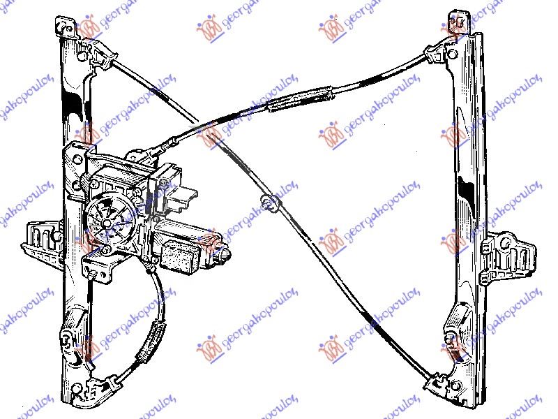 Αριστερα Γρυλλος ΠΑΡΑΘ. ΕΜΠ. ΗΛ. Comfort (ΕΥΡΩΠΗ) Citroen C2 03-08