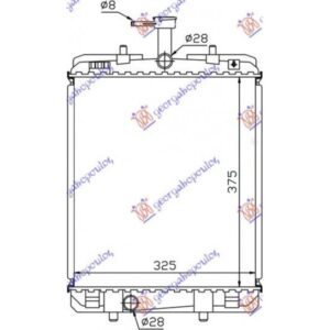 Ψυγειο Νερου 1.0cc +/-A/C (37.4x32.6) Citroen C1 06-12 - 027706300