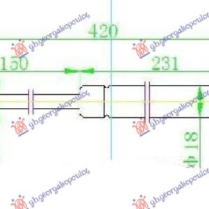 ΑΜΟΡΤΙΣΕΡ ΜΠΑΓΚΑΖ (420L-450N) HYUNDAI i20 I 08-12 036508305