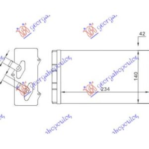 Ψυγειο Καλοριφερ (M) +/-ΑC (234x140) Fiat Cinquecento 93-98    039706500