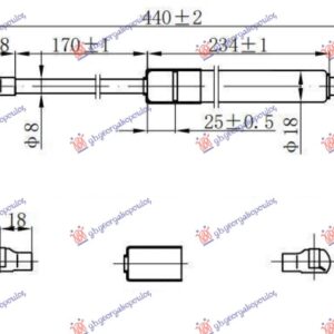 ΑΜΟΡΤΙΣΕΡ ΜΠΑΓΚΑΖ 3Π (460Ν) FIAT STILO 01-06 041008305