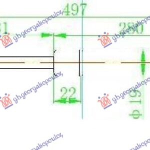 ΑΜΟΡΤΙΣΕΡ ΜΠΑΓΚΑΖ H/B (ΜΠΙΛΙΑ-ΜΠΙΛΙΑ) (495L-510N) TOYOTA COROLLA (E 11) 00-02  043108325