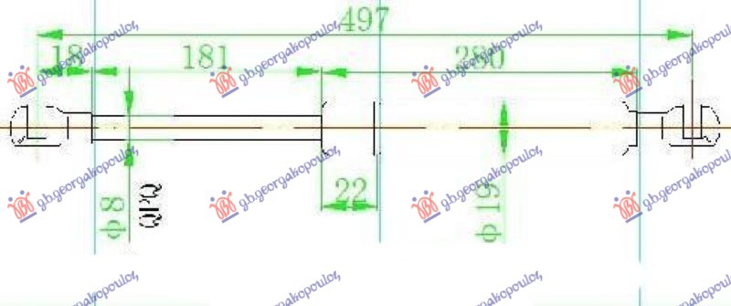 ΑΜΟΡΤΙΣΕΡ ΜΠΑΓΚΑΖ H/B (ΜΠΙΛΙΑ-ΜΠΙΛΙΑ) (495L-510N) TOYOTA COROLLA (E 11) 00-02 043108325