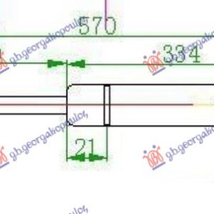 ΑΜΟΡΤΙΣΕΡ ΜΠΑΓΚΑΖ (570L-630N) HYUNDAI MATRIX 01-08 057208305