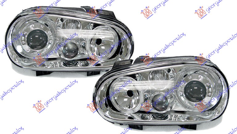 ΦΑΝΟΣ ΕΜΠΡΟΣ ΣΕΤ ΧΡΩΜΙΟ (LEXUS) VW GOLF IV 98-04 059705150