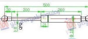 ΑΜΟΡΤΙΣΕΡ ΚΑΠΟ ΕΜΠΡΟΣ (500L-350N) VW GOLF IV 98-04 059708205