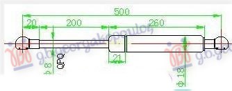 ΑΜΟΡΤΙΣΕΡ ΚΑΠΟ ΕΜΠΡΟΣ (500L-350N) VW GOLF IV 98-04 059708205