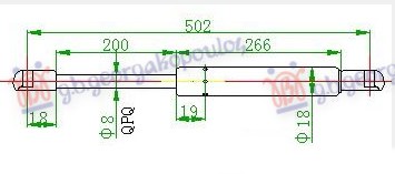 ΑΜΟΡΤΙΣΕΡ ΚΑΠΟ ΕΜΠΡΟΣ (500L-280N) FIAT STILO 01-06 062408305