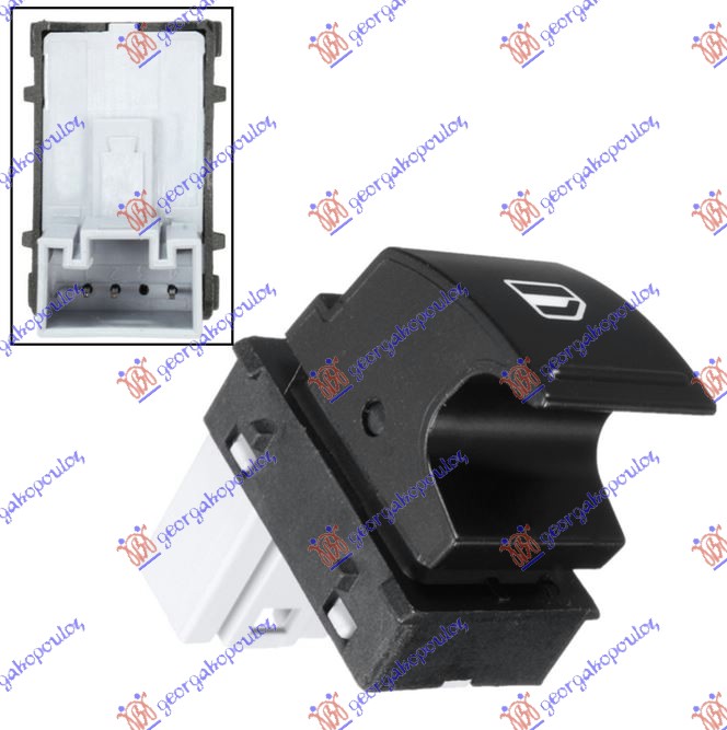 Διακοπτης ΠΑΡΑΘ. (ΕΜΠ=ΠΙΣΩ) (3pin) Δεξια Skoda Fabia 07-10 066607173