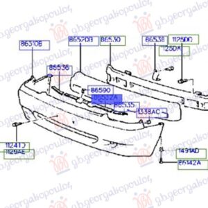 ΤΡΑΒΕΡΣΑ ΠΡΟΦΥΛΑΚΤΗΡΑ ΕΜΠΡΟΣ ΑΝΩ (Γνήσια) HYUNDAI ACCENT SDN 94-97 080200500