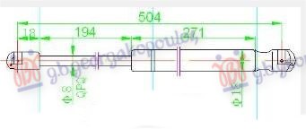 ΑΜΟΡΤΙΣΕΡ ΜΠΑΓΚΑΖ (504L-355N) HYUNDAI i30 5D 12-14 368008305