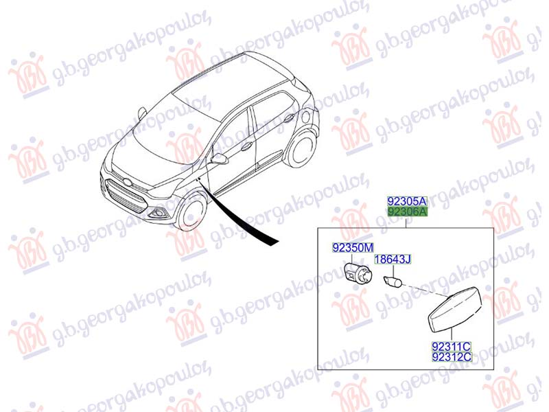 ΦΛΑΣ ΦΤΕΡΟΥ (Γνήσιο) ΔΕ HYUNDAI i10 II 13-16 371105501