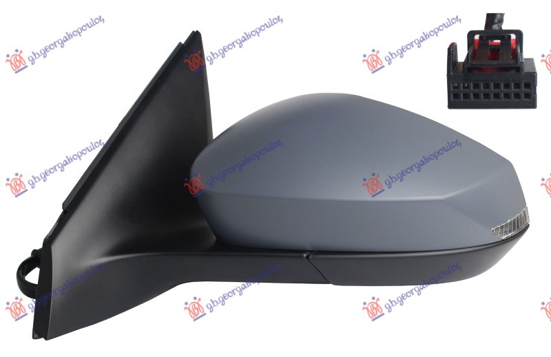 Καθρεφτης ΗΛΕΚΤ. ΘΕΡΜΑΙΝ. ΒΑΦΟΜ. (ΜΕ Φλας LED) (CONVEX GLASS) (Α ΠΟΙΟΤΗΤΑ) Αριστερα Skoda Fabia 21- 746307572