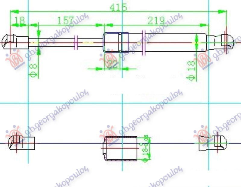 ΑΜΟΡΤΙΣΕΡ ΜΠΑΓΚΑΖ (416L-405N) TOYOTA YARIS III 11-14 821008305