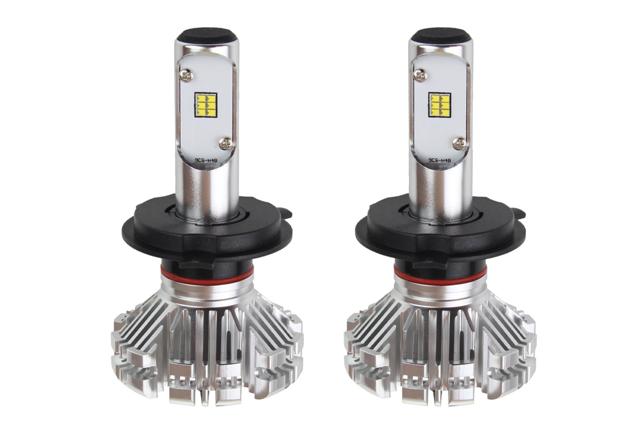 Amio - Λαμπτήρες SX SERIES τύπου H4 τάση λειτουργίας 6/12V απόδοσης 40W 6000K 3200lm με ενσωματωμένη ψύκτρα για Επιβατικά Αυτοκίνητα και Μοτοσυκλέτες - 2 τεμ. (01062/AM)