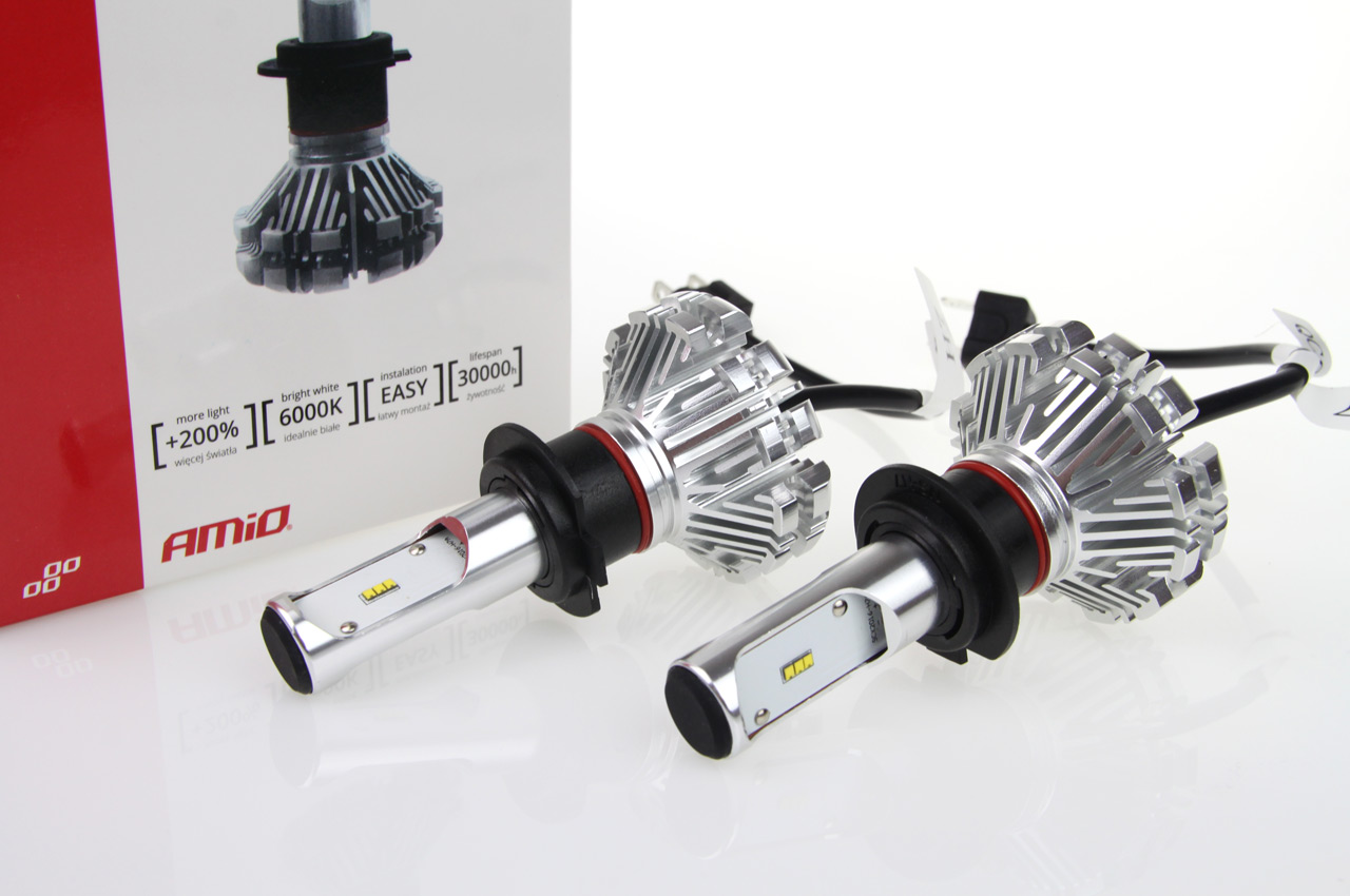 Amio - Λαμπτήρες SX SERIES τύπου H7 τάση λειτουργίας 6/12V απόδοσης 40W 6000K 3200lm με ενσωματωμένη ψύκτρα για Επιβατικά Αυτοκίνητα και Μοτοσυκλέτες - 2 τεμ. (01063/AM) - Image 5