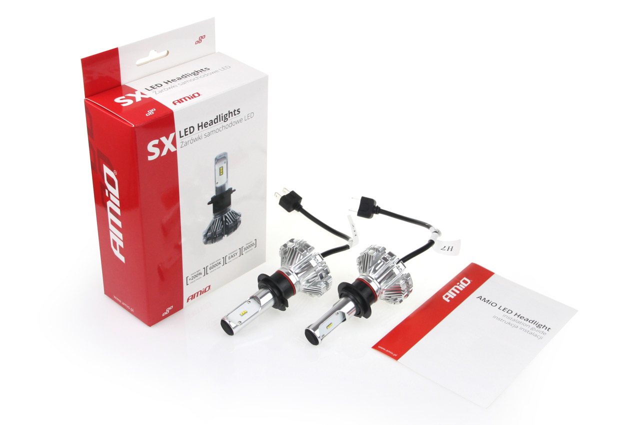 Amio - Λαμπτήρες SX SERIES τύπου H7 τάση λειτουργίας 6/12V απόδοσης 40W 6000K 3200lm με ενσωματωμένη ψύκτρα για Επιβατικά Αυτοκίνητα και Μοτοσυκλέτες - 2 τεμ. (01063/AM) - Image 6