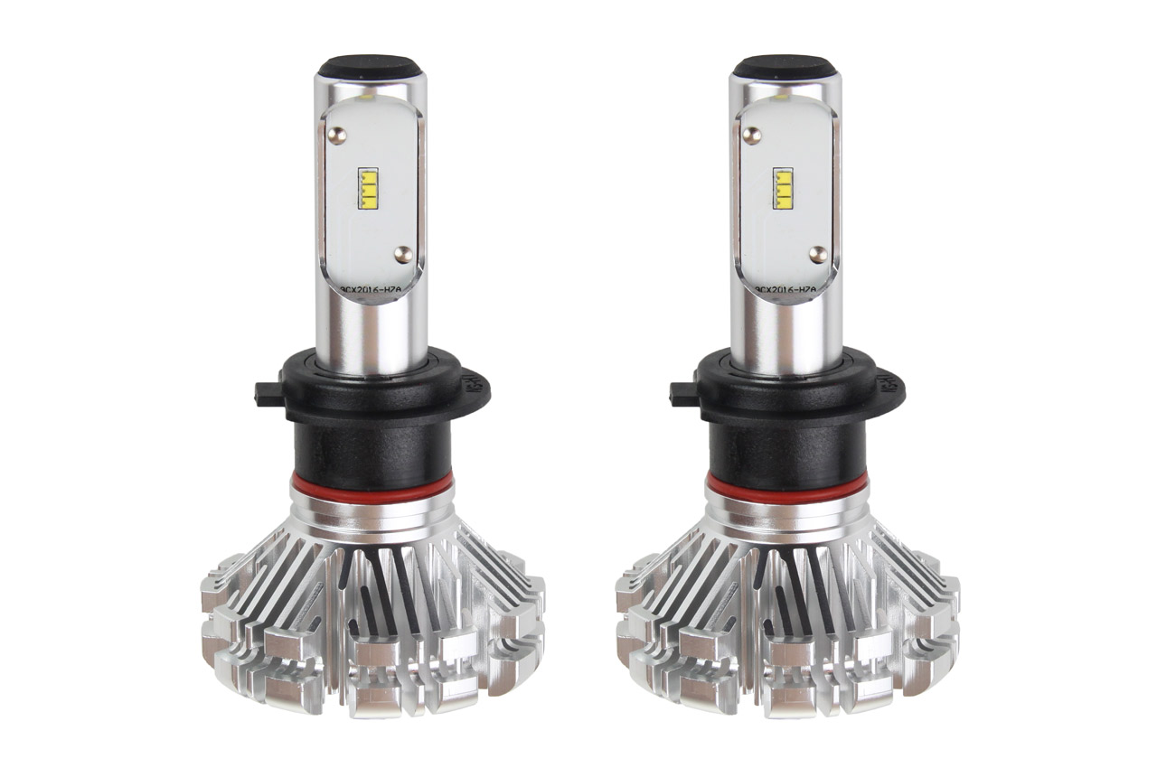Amio - Λαμπτήρες SX SERIES τύπου H7 τάση λειτουργίας 6/12V απόδοσης 40W 6000K 3200lm με ενσωματωμένη ψύκτρα για Επιβατικά Αυτοκίνητα και Μοτοσυκλέτες - 2 τεμ. (01063/AM)