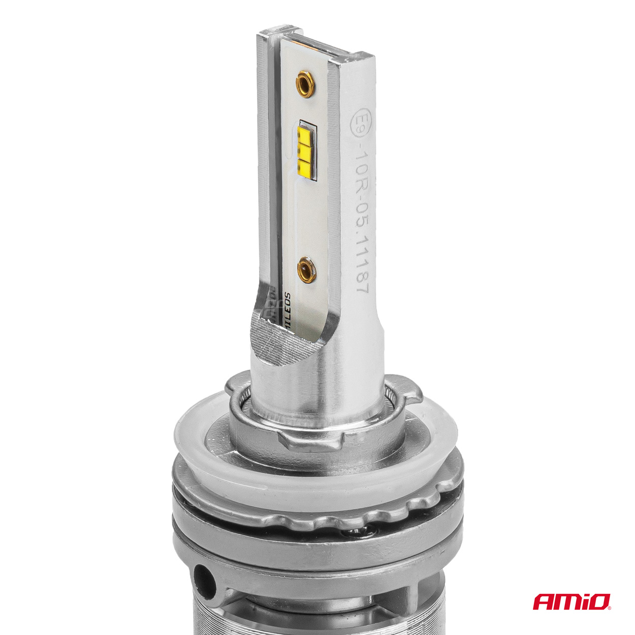 Amio - Λάμπες LED H8/H9/H11 τύπου RS+ Series τάση λειτουργίας 12-36V απόδοσης 50W με ψύκτρα λεπίδες φτερού Can-bus για Επιβατικά Αυτοκίνητα και Φορτηγά - 2 τεμ. (01086/71775/AM) - Image 2