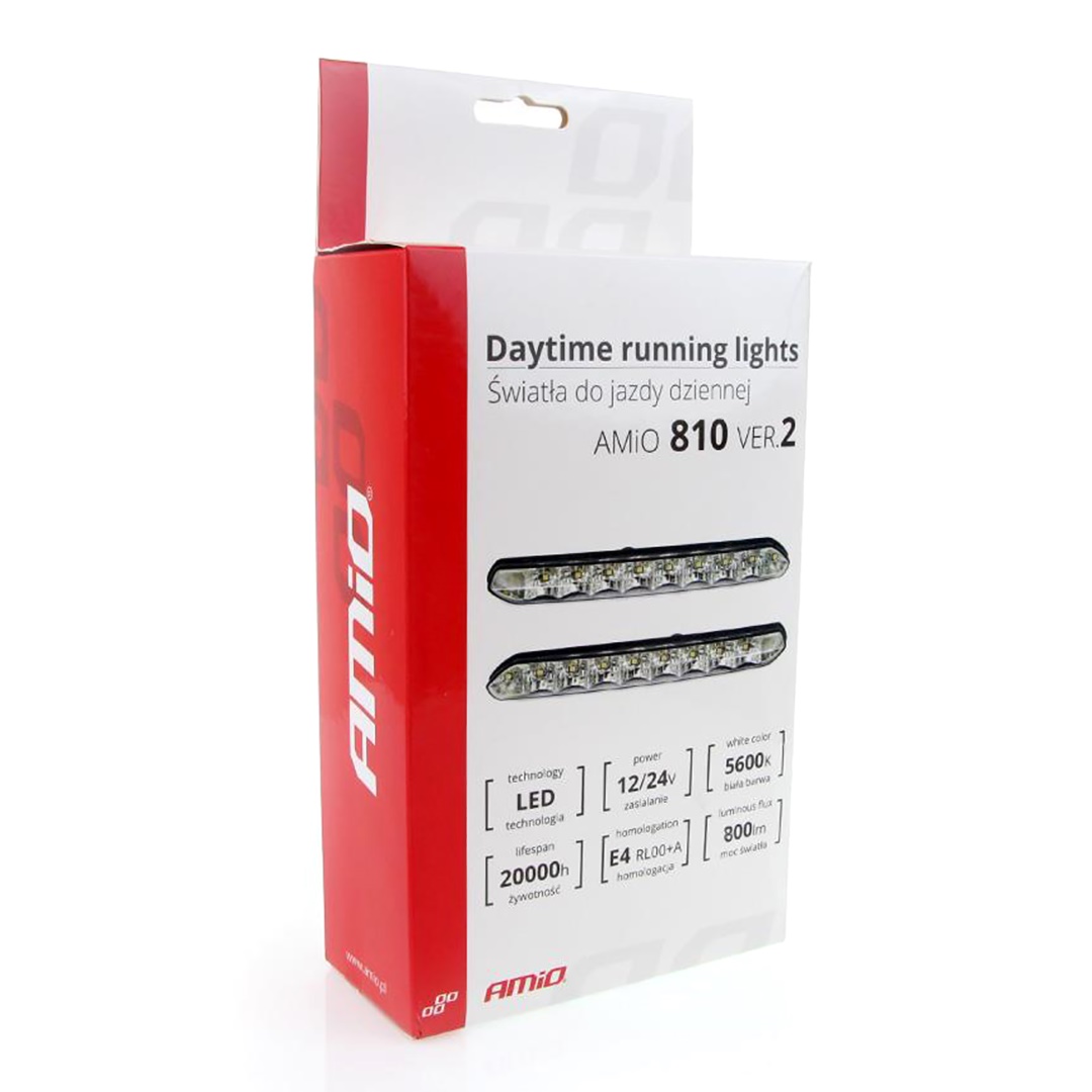 Amio - Φώτα Ημέρας DRL Τάση Λειτουργίας 12/24V Απόδοση 7W 20 LED 0.35W Ανά LED Διαστάσεις 190x20x40mm για Αυτοκίνητο – 2 τεμ. (01266/AM) - Image 6