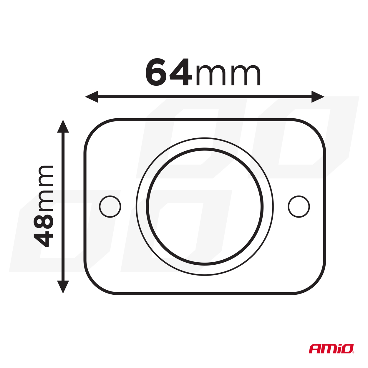 Amio - ΠΡΙΖΑ ΜΕ 2 ΘΥΡΕΣ USB ΚΑΙ ΚΑΠΑΚΙ 12/24V ΑΔΙΑΒΡΟΧΗ ΤΕΤΡΑΓΩΝΟ ΣΧΗΜΑ ΜΕ ΚΟΚΚΙΝΟ LED ΦΩΣ ΜΑΥΡΗ - 1 Τεμ. (04232/AM) - Image 4