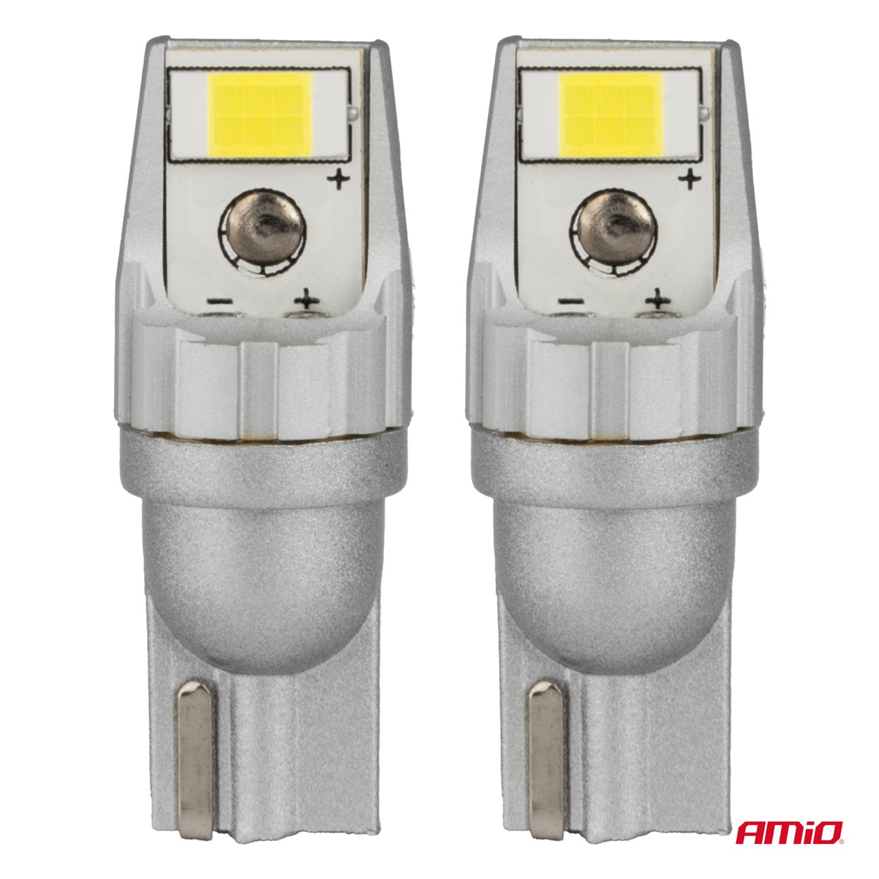 Amio - Λάμπες LED CANBUS T10 W5W 2SMD 3570 Λευκή 6000K – 12/24V - 2 Τεμ. (04256/AM) - Image 2