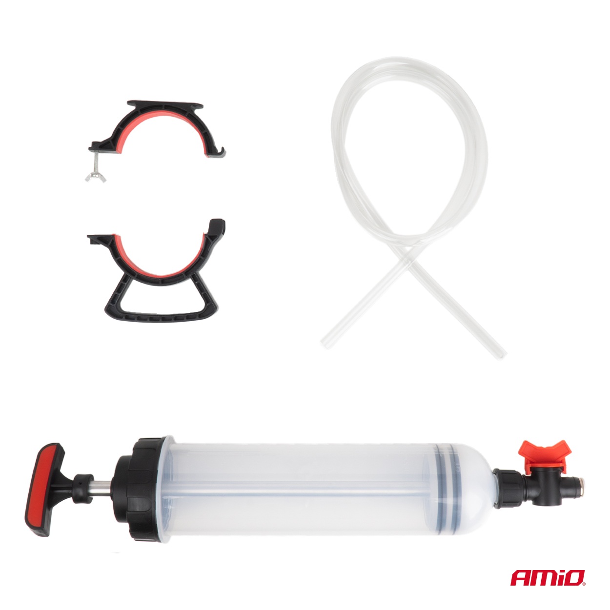 Amio - Σύριγγα αναρρόφησης & αλλαγής υγρών 1500ml με εύκαμπτο σωλήνα – Για λάδια Υγρά Φρένων & Ψυκτικά - 1 τεμ. (04278/AM) - Image 7