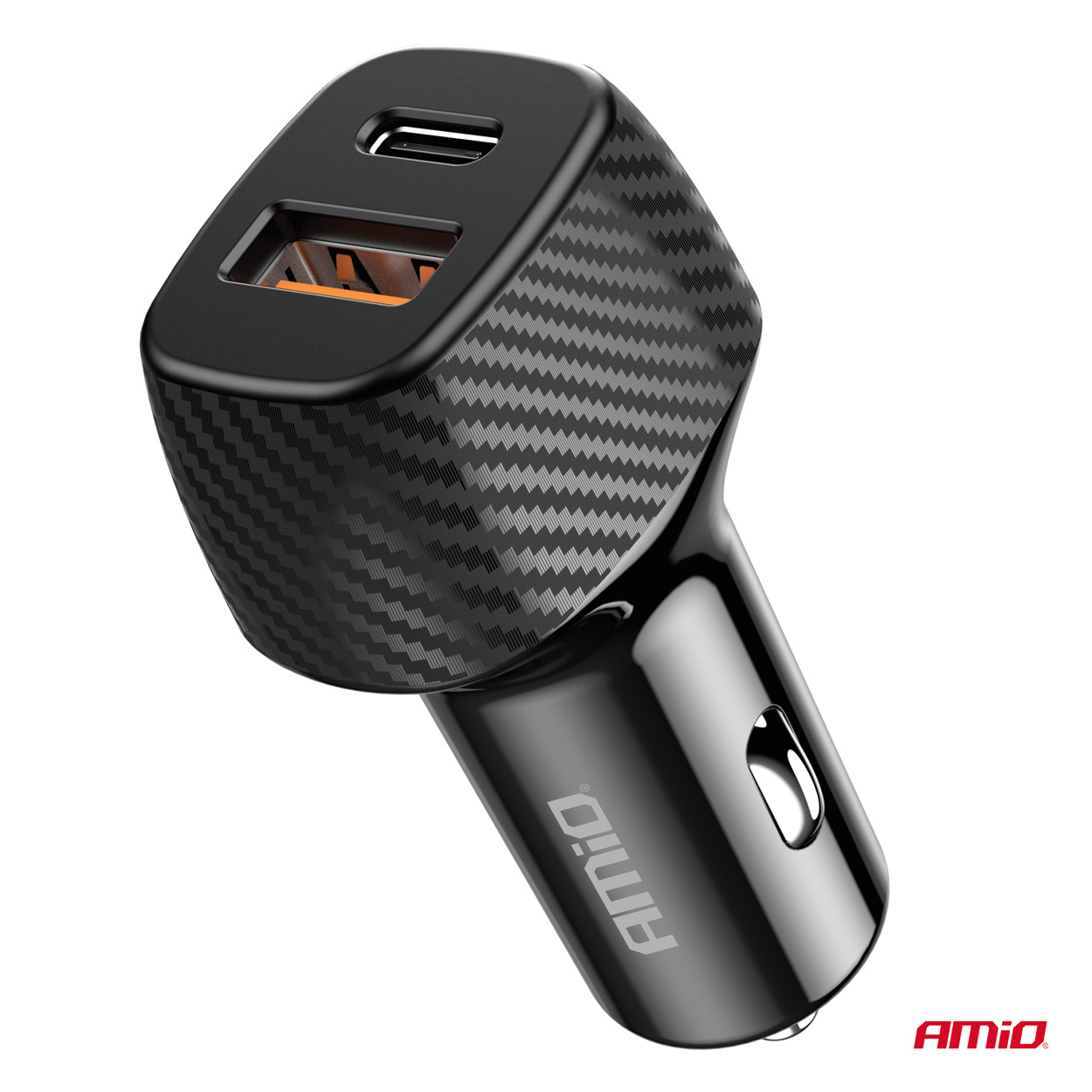 Amio - ΦΟΡΤΙΣΤΗΣ ΑΝΑΠΤΗΡΑ ΜΕ 2 ΘΥΡΕΣ USB-A QUICK CHARGE+USB-C 20W ΜΑΥΡΟ - 1 Τεμ. (04282/AM) - Image 4