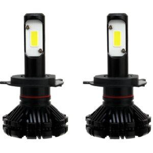 Amio - Σετ Λαμπτήρων Αυτοκινήτου CX SERIES τεχνολογίας LED τύπου H4 βάση P43t τάση λειτουργίας 6-18V απόδοσης 30W χρώμα 6000K για Επιβατικά Αυτοκίνητα και Μοτοσυκλέτες - 2 τεμ. (01073/AM)